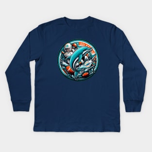 Miami Dolphins Winners Zone Kids Long Sleeve T-Shirt